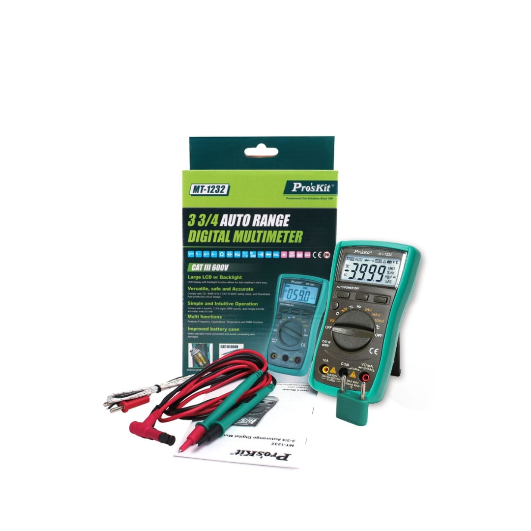 Proskit MT-1232, 3 3/4 Autorange Digital Multimeter - Image 3