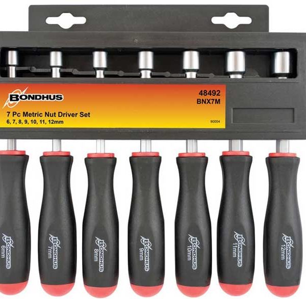 Hollow Shaft Nut Driver Set, 7 Piece Tool Guru