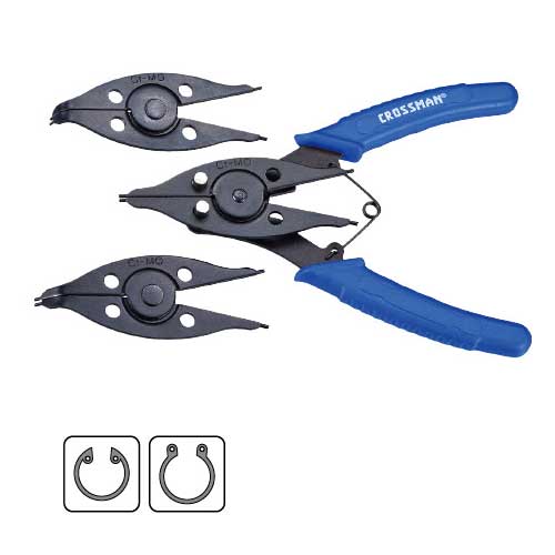Imperial - Retaining Ring Pliers; Tool Type: External Ring Pliers; Type:  External; Tip Angle: 0 °; Tip Type: Fixed; Handle Type: Cushion Grip;  Handle Material: Steel w/Cushion Grip; Tether Style: Not Tether