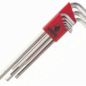 Set 9 BriteGuard Plated Hex L-wrenches 1.5-10mm - Xlong