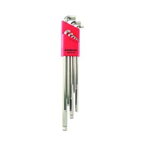 Bondhus 16799, Set 9 BriteGuard Plated Stubby Ball End L-wrenches 1.5-10mm XL
