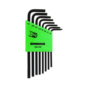 Bondhus 32432, Set 8 Tamper Resistant Torx L-wrenches (TR6-TR25)