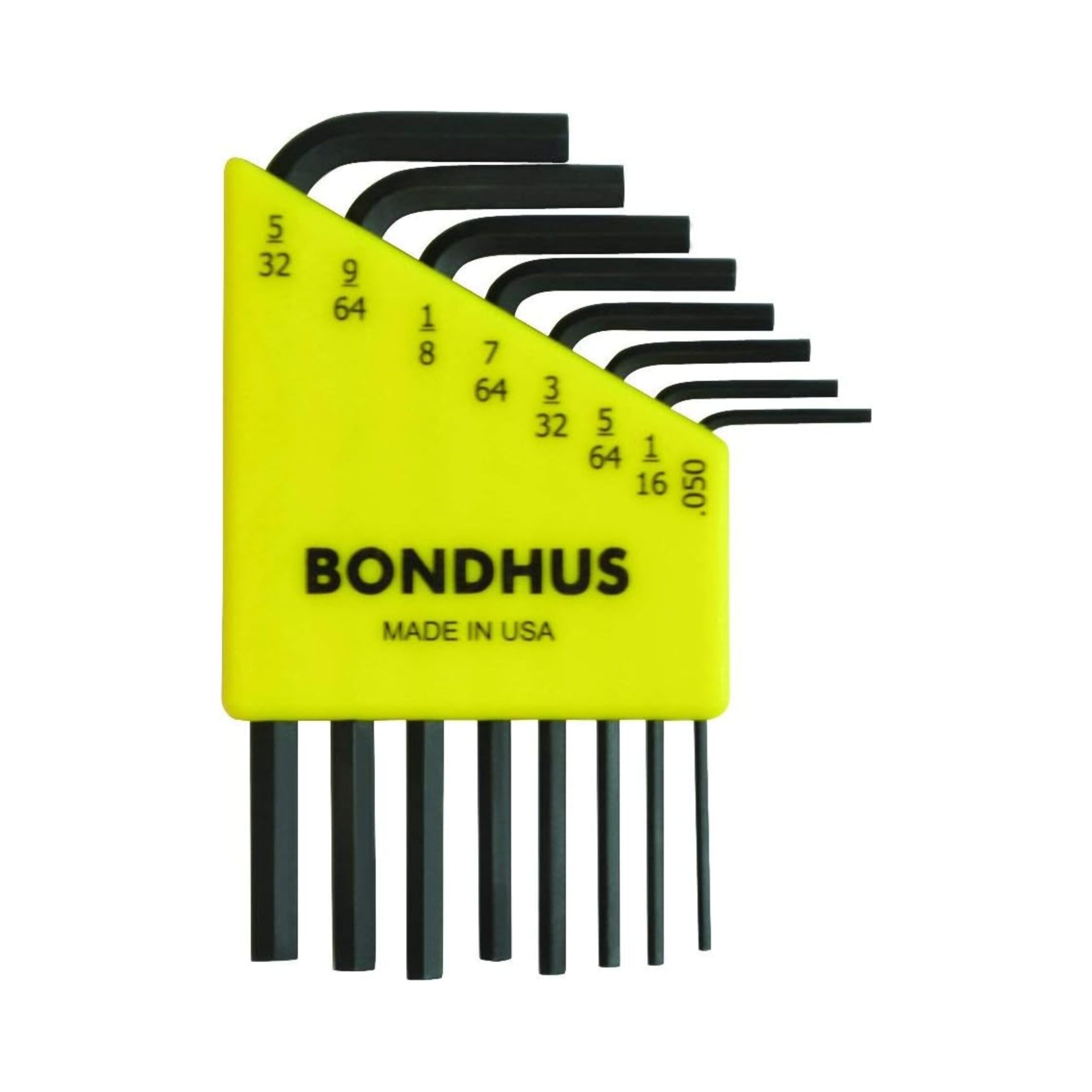 Bondhus 12232, Set 8 Hex L-wrenches .050-5/32" - Short