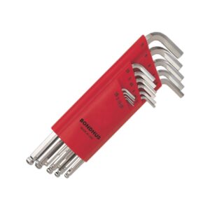 Bondhus 17095, Set 15 BriteGuard Plated Ball End L-wrenches 1.27-10mm XL