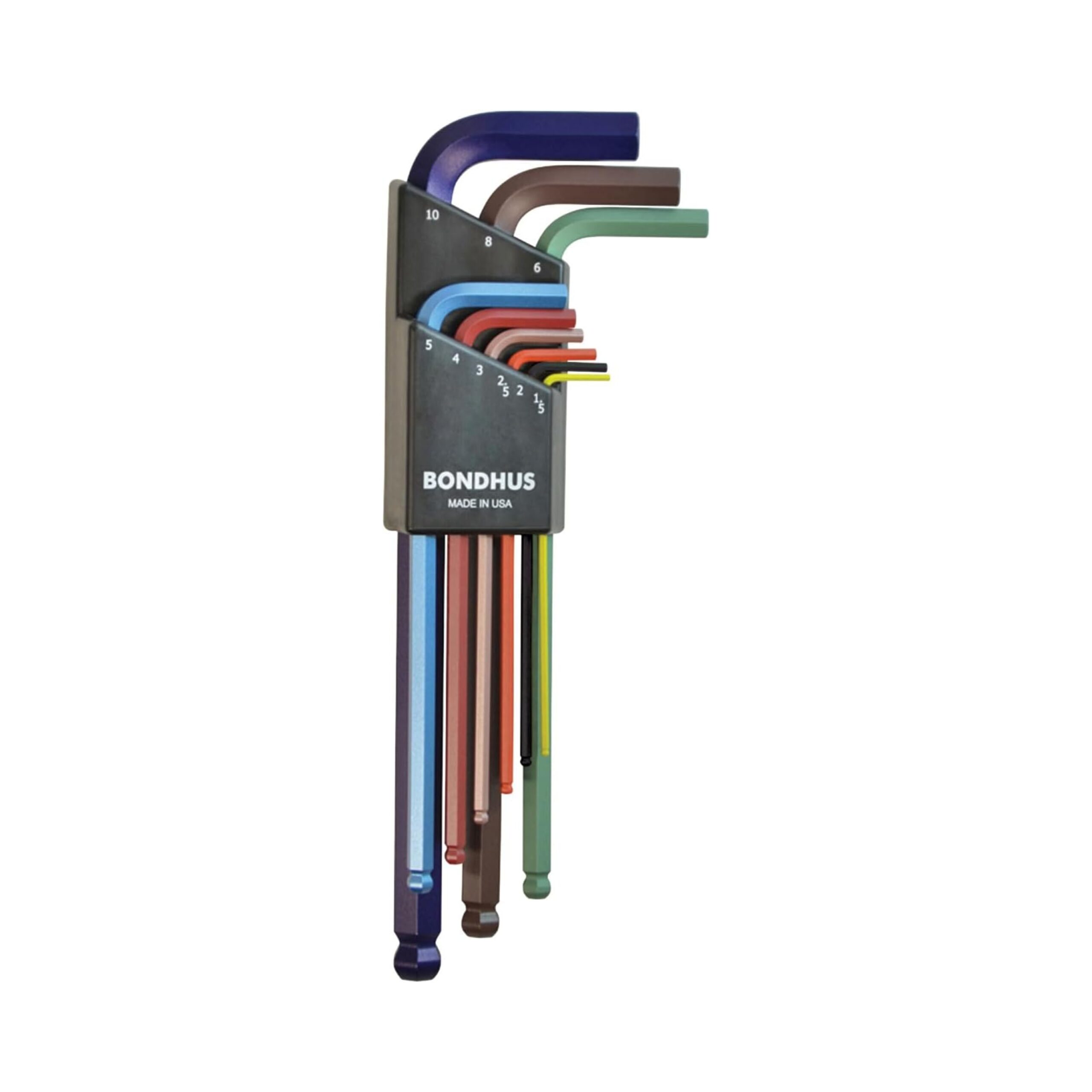 Bondhus 69499, SET 9 COLORGRD BALL END L-WR 1.5-10MM