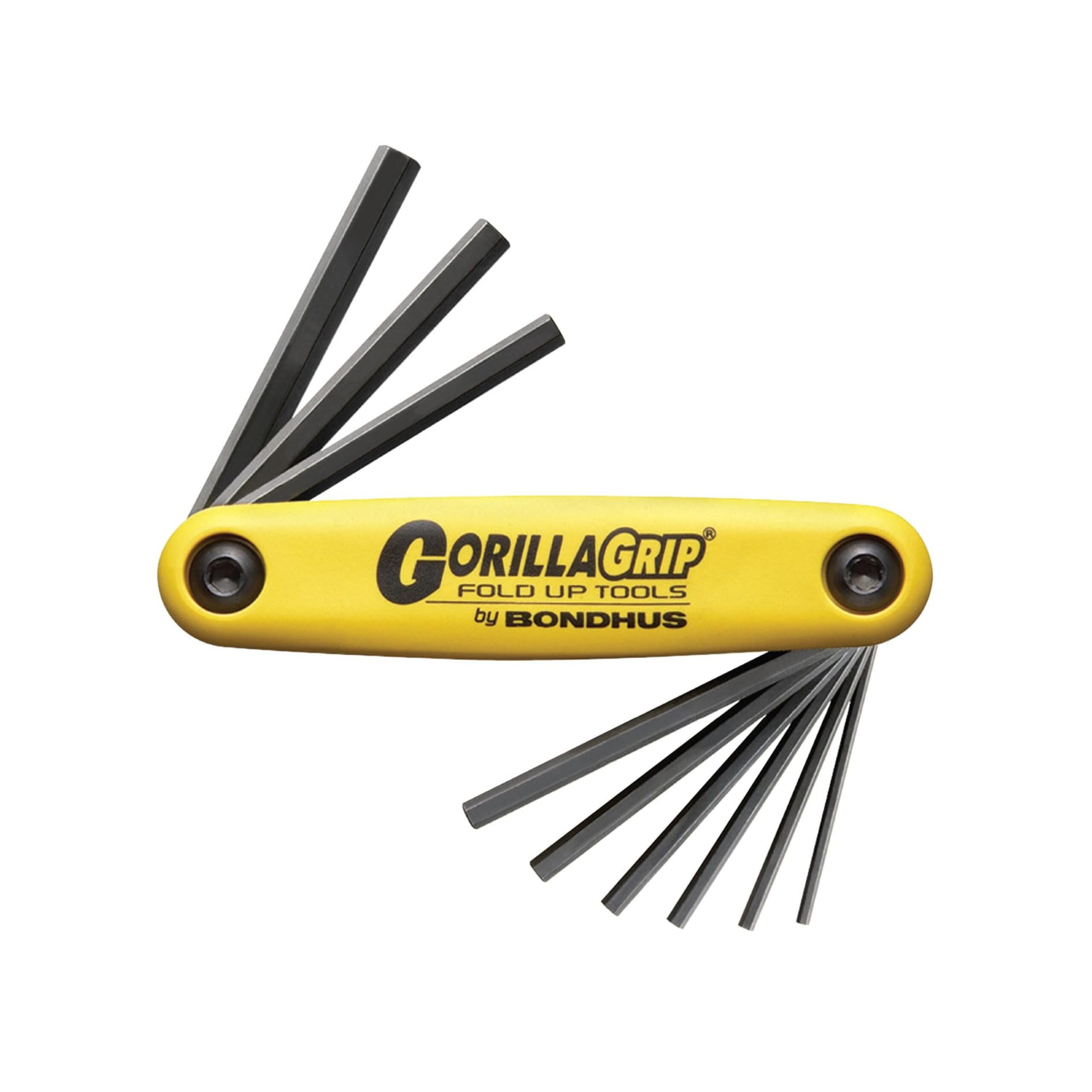 Bondhus 12589, Set 9 Hex GorillaGrip Fold-up Tools 5/64-1/4"
