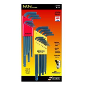 Bondhus 20196, Inch/Metric Ball End L-wrench Double Pack 10936 (.050-5/16) & 10999 (1.5-10mm)