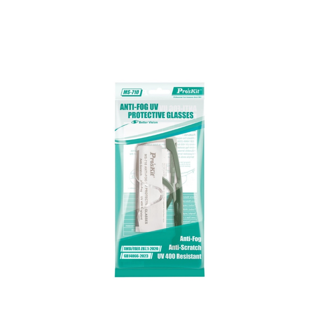 Proskit MS-710, Anti-Fog UV Protective Glasses - Image 2