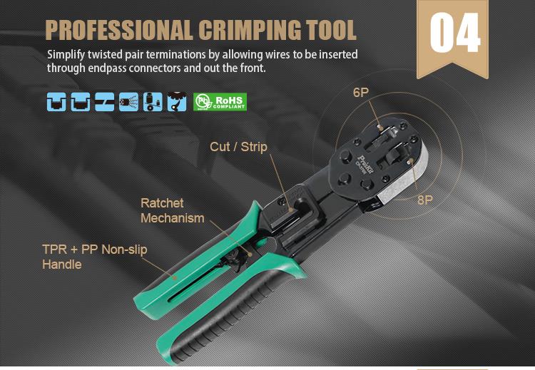 Proskit CP-376N End Pass Through Professional Crimper - Image 2