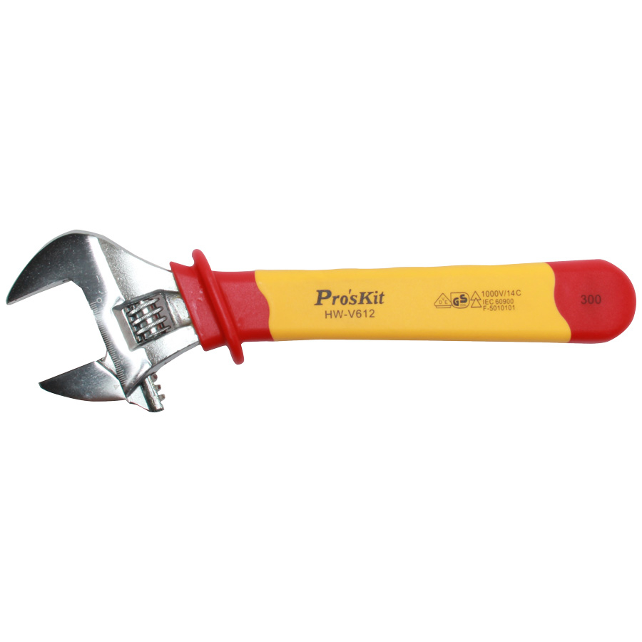 Proskit VDE 1000V Insulated 12" Adjustable Wrench