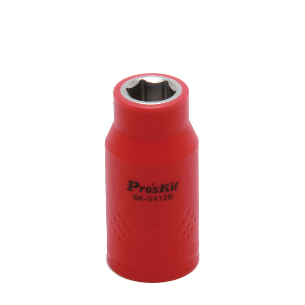 Proskit SK-V412B, VDE 1000V Insulated 1/2" Drive Socket 12mm