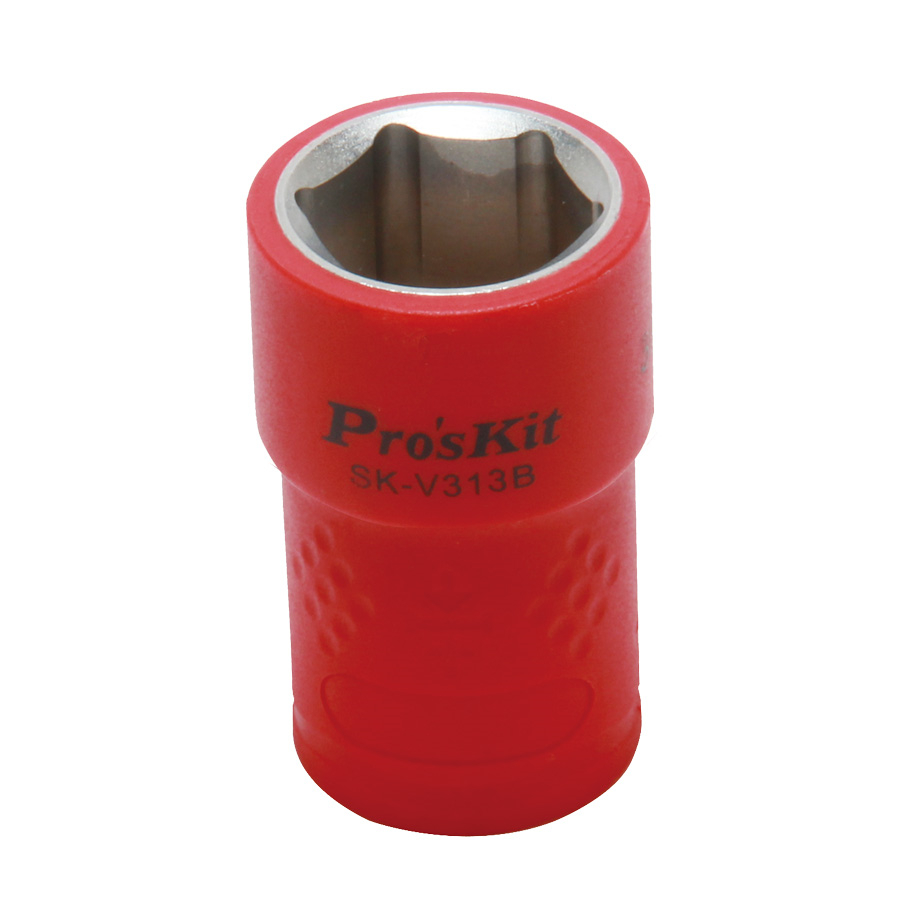 Proskit SK-V313B, VDE 1000V Insulated 3/8" Drive Socket 13mm