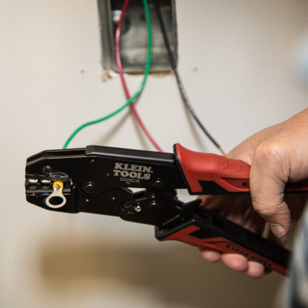 Klein Tool 3005CR Ratcheting Crimper, 10-22 AWG - Insulated Terminals - Image 4