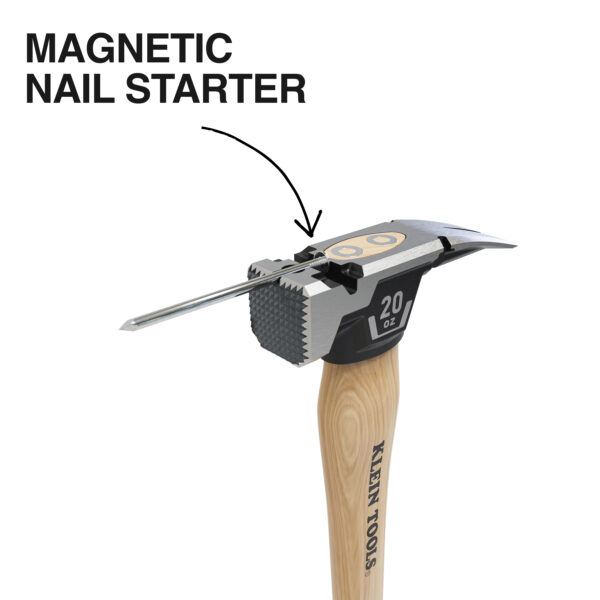 Klein Tools H80920H Milled Face Hickory Handle Hammer, 20-Ounce - Image 4