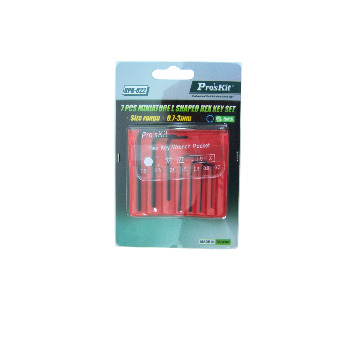 Proskit 8PK-022 7Pcs Miniature L Shaped Hex Key Set - Image 2