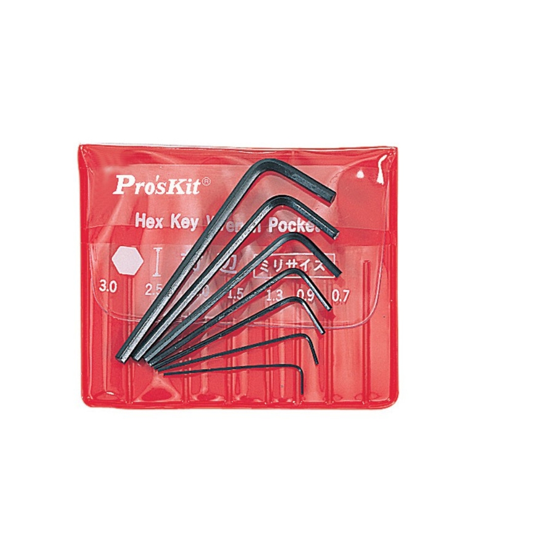 Proskit 8PK-022 7Pcs Miniature L Shaped Hex Key Set