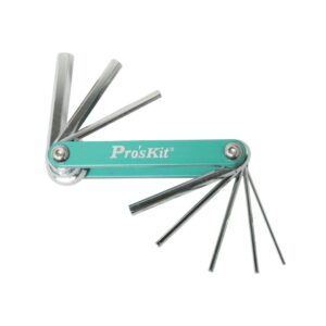 Proskit HW-221M 6PCS Aluminum Case Folding Hex Key Set