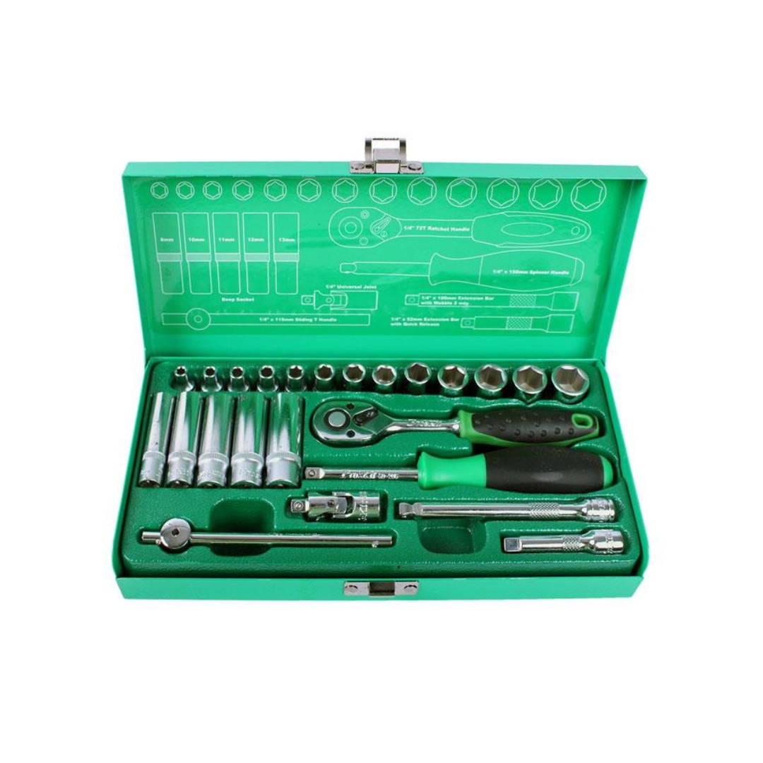 Proskit HW-22401M 24Pcs 6.3mm Driver Socket Tool Set