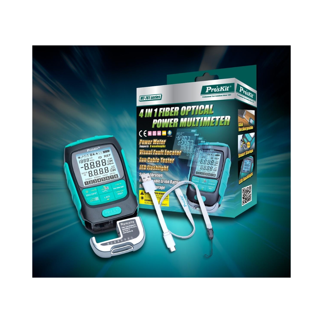 Proskit MT-7615 4 in 1 fiber Optical Power Multimeter - Image 2