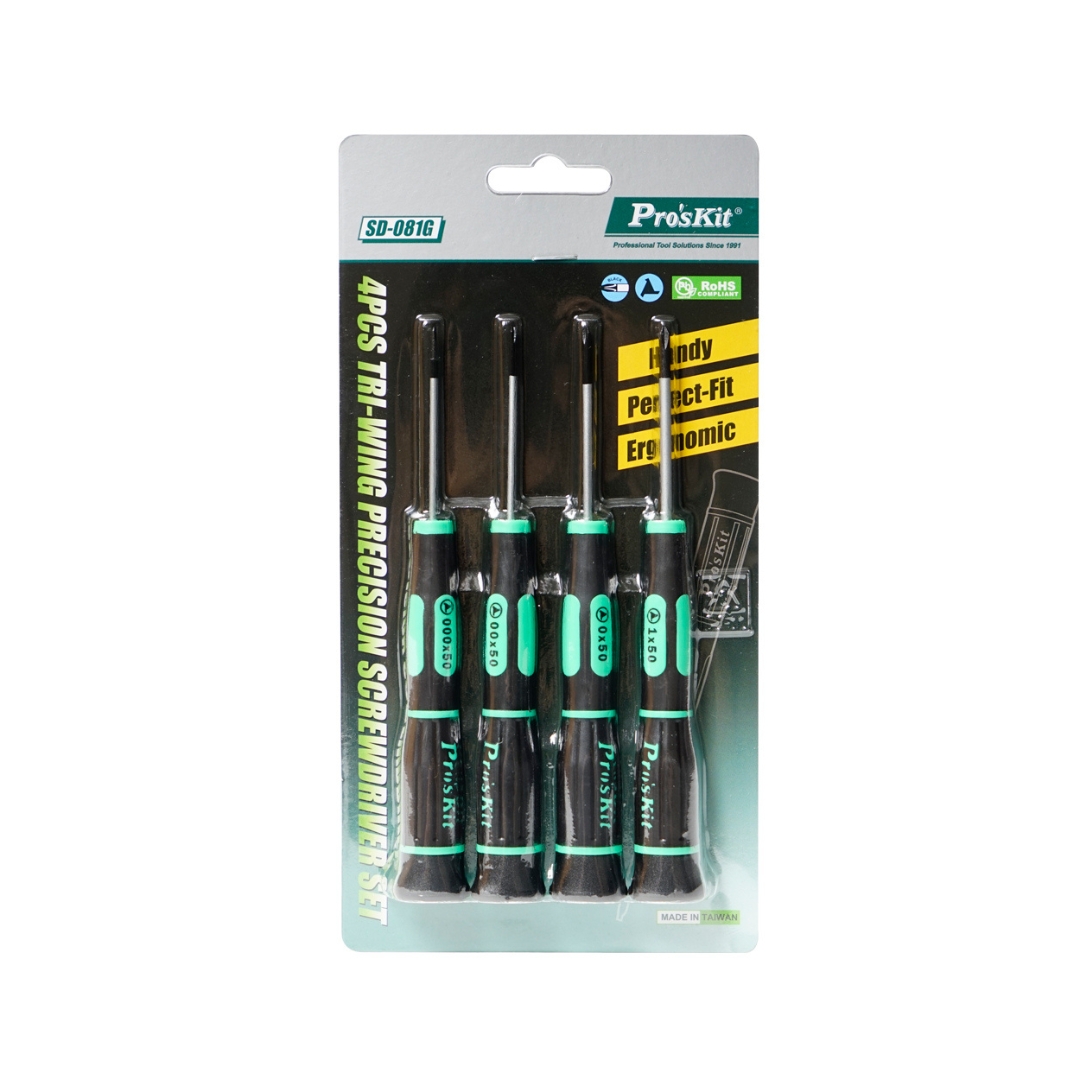Proskit SD-081G 4Pcs TRI-wing Precision Screwdriver Set - Image 2