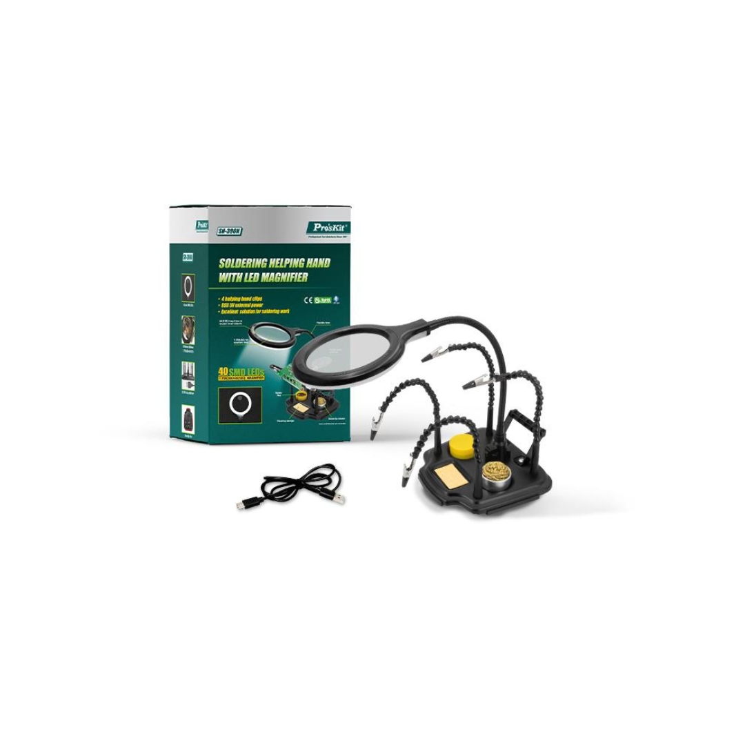 Proskit SN-396N Soldering Helping Hand with LED Magnifier - Image 4