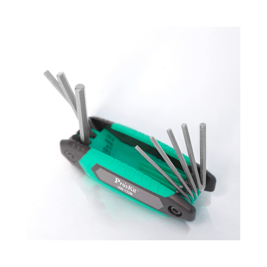 Proskit HW-122M Folding Type Hex Key Set (Metric) - Image 2